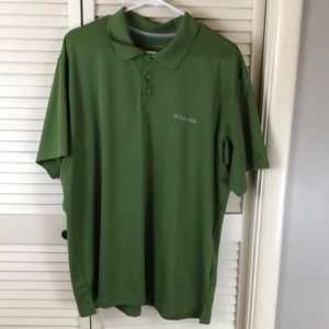 Columbia Omni shade green polo shirt